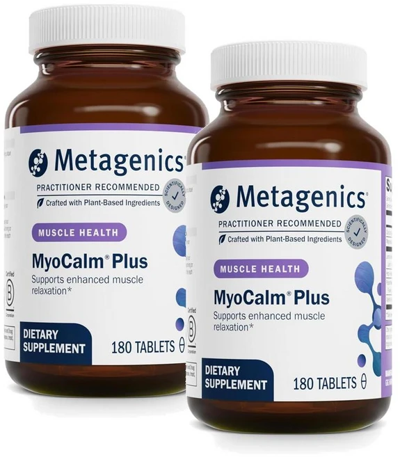 메타제닉스 마요캄 플러스 패션플라워 발레리안 칼슘 마그네슘 Metagenics MyoCalm Plus, 2개, 180정 - 쿠팡