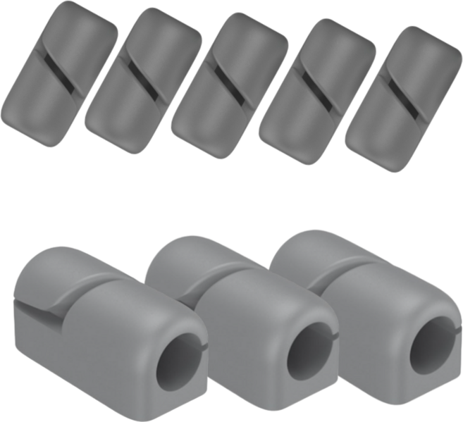 코지박스 케이블 선정리 클립 홀더 후크 실리콘, 30개, 그레이