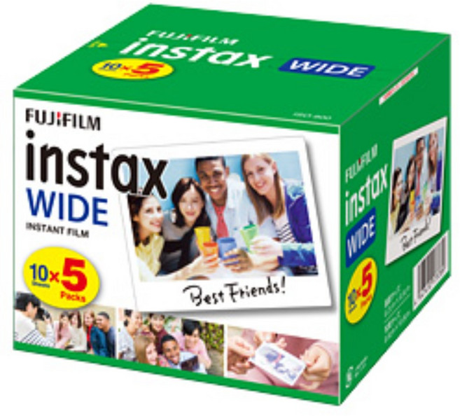 FUJIFILM 후지 폴라로이드 와이드 인스탁스 필름 50매입 KR 5, 단일 옵션, 1개