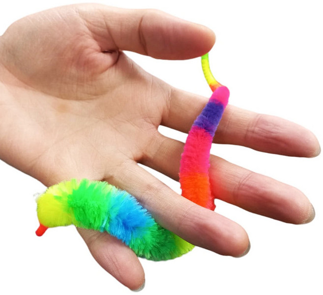 JL매직 움직이는 벌레마술 레인보우 플레잉 해마 트위스티웜(twistyworm), 1개