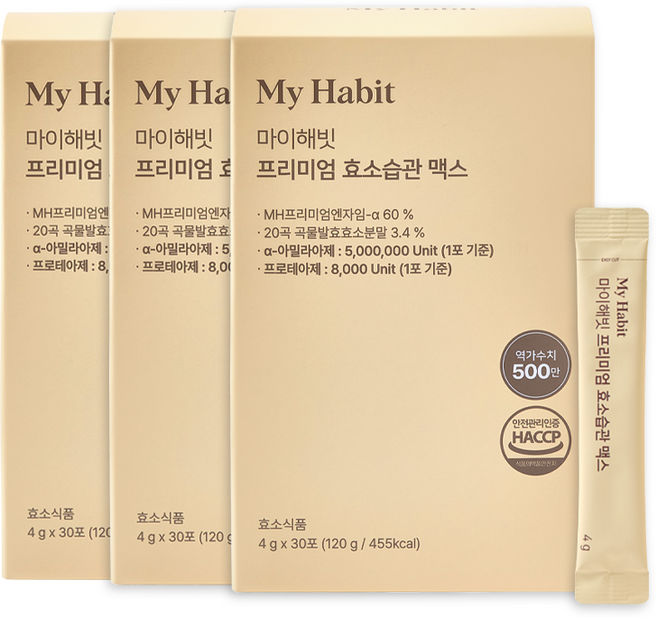 마이해빗 프리미엄 효소습관 맥스, 3개, 120g