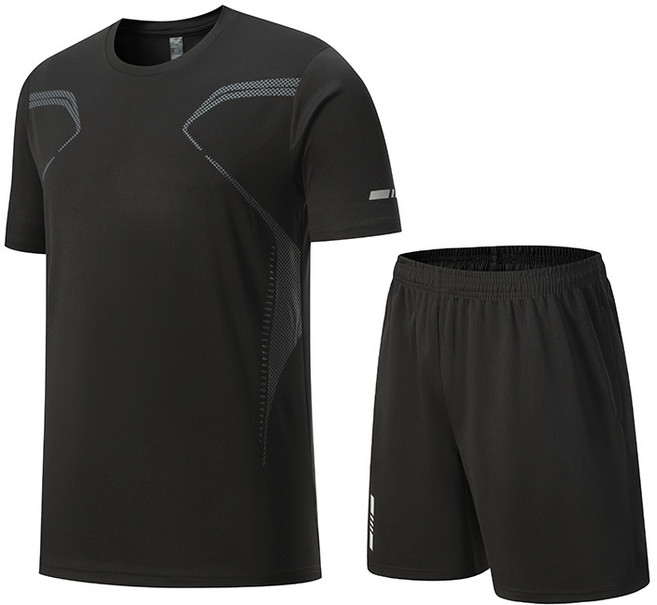 速幹短袖男冰感夏季運動套裝半袖寬鬆透氣休閒百搭健身運動服