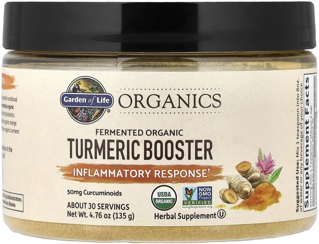 가든오브라이프 MyKinds 발효 터메릭 부스터 인플레머토리 리스폰스 135g(4.76oz), 3개 - 쿠팡