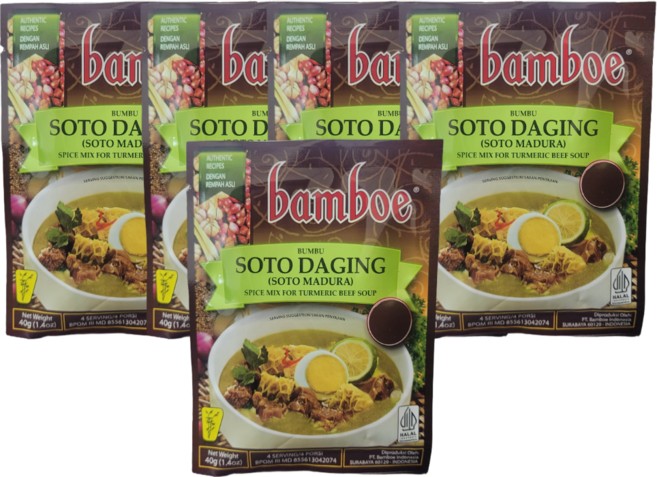 밤보에 소또 다깅 (Bambooe Soto daging) 40g, 5개