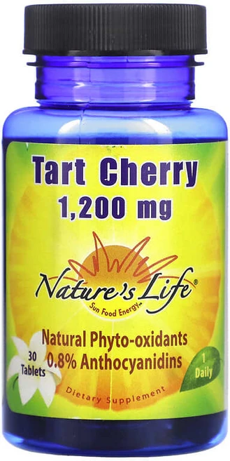 Nature's Life 타트 체리 1 200 mg 30 정 Life (네이처스 라이프), 30정, 1개 - 쿠팡