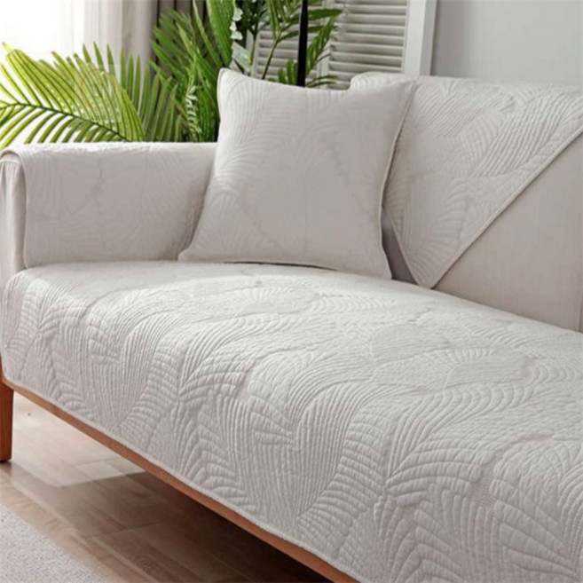 플레르비 사계절 미끄럼방지 누빔 면 소파패드