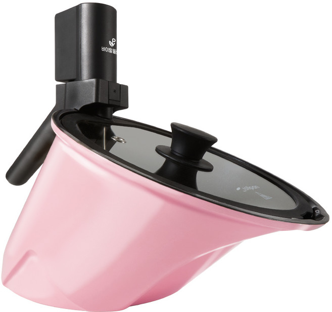 바이탈플랜트 롤팬 핑크 뉴오리지널 자동회전냄비, 1개, 25cm