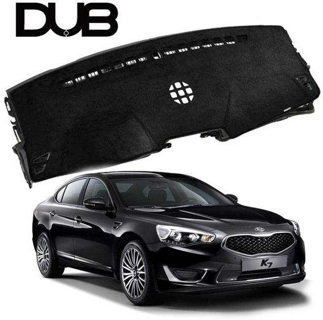 DUB 논슬립 벨벳 대쉬보드 커버 더뉴K7 (12년11월~15년), 더뉴K7(12~15년)센터유, 블랙원단-블랙테두리, 기아