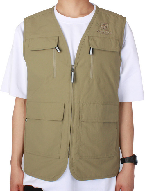 블랙야크 남성 조끼 경량 메쉬 등산조끼 낚시 작업