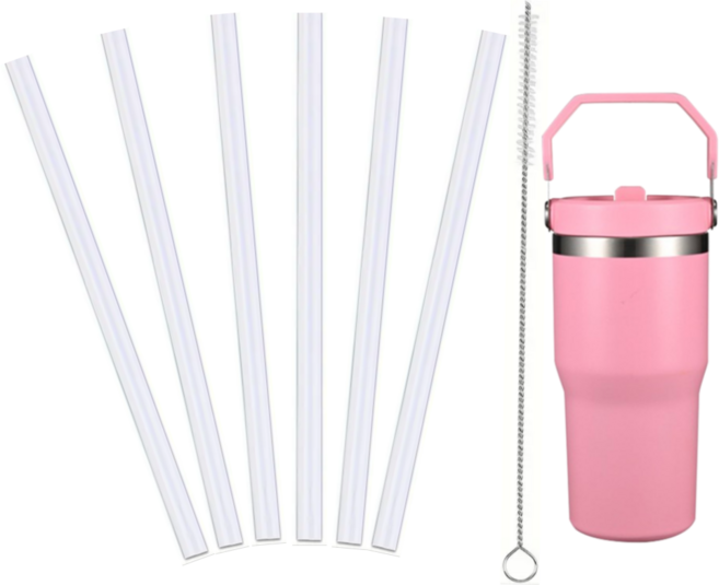 스탠리 아이스플로우 플립 스트로 2.0 텀블러 591ml 호환 착색방지 빨대 세척솔 세트, 1개, 6개입