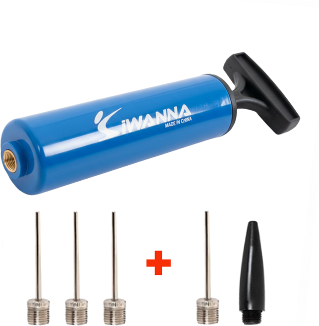 아이워너 미니 볼펌프, 블루 + 공기 주입 바늘 3개, 1개