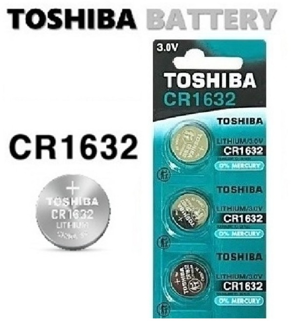 [일반우편발송] 도시바 CR1632 리튬전지 3V 키배터리, 1개, 3개입