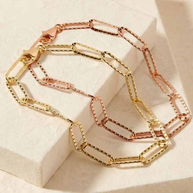 엘렌쥬얼리 14K 18K 할로우 니모 클립 체인 금 팔찌