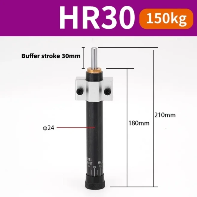 공압식 충격 흡수 장치 조정 가능한 HR/SR15/30/60/80/100 속도 제어 버퍼, 04 HR30 150KG