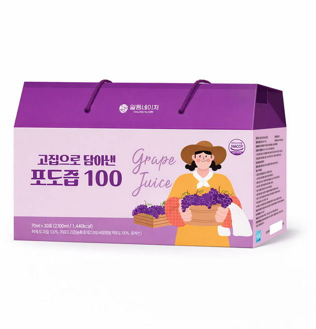일등네이처 포도즙 100% 천연 무첨가 무가당 포도즙 산모 임신 임산부, 70ml