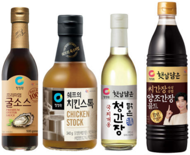 청정원 굴소스 치킨스톡 청간장 씨간장 양조간장 골드, 1개, 340g