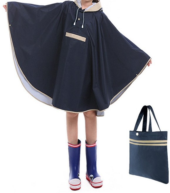 남녀 공용 판초우의 + 가방 여성 남성 우비 방수 방풍