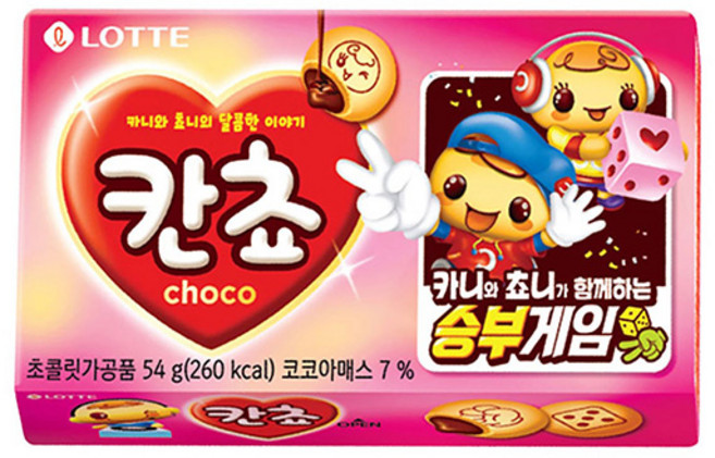 롯데웰푸드 칸쵸 초코맛, 롯데웰푸드 칸쵸 54g x 5개, 5개