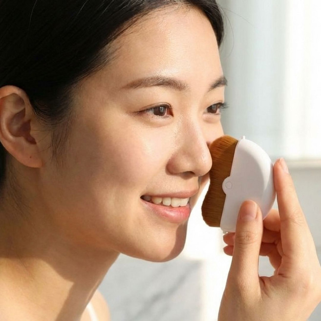 샵업 일체형 리프팅 브러쉬 얼굴 괄사 마사지기, 화이트, 1개