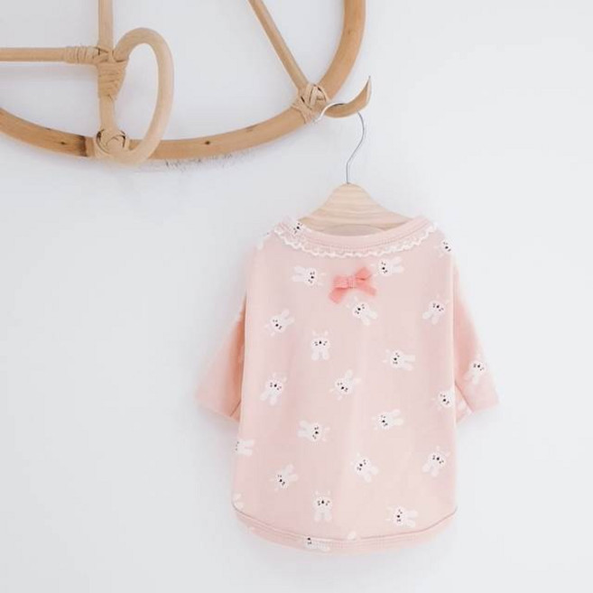 토끼깡총 티셔츠, 핑크, 1개