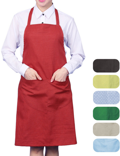 앞치마와가운 앞치마 꽃집 플로리스트 어린이집 요양보호사 복지센터 AE233, AE233 베이지+흰색, 1개