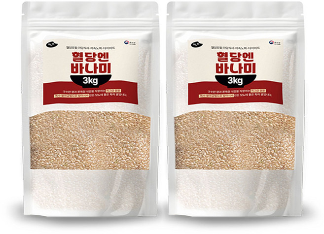 혈당엔 바나미 혈당강하 바나듐쌀 국산 발아현미 백미 혼합곡 저당식사 저속노화 다이어트, 6kg, 1개