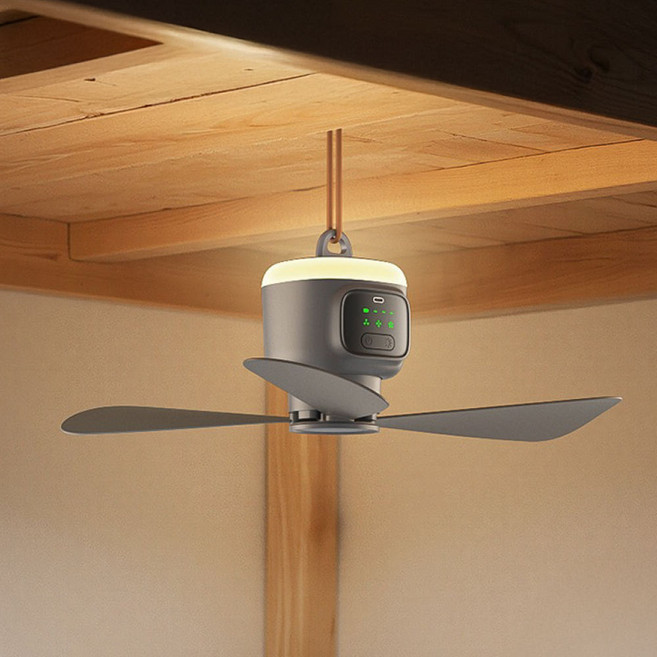 MD홍 무선 실링팬 캠핑 타프팬 대형 서큘레이터 45cm 12000mAh, 그레이