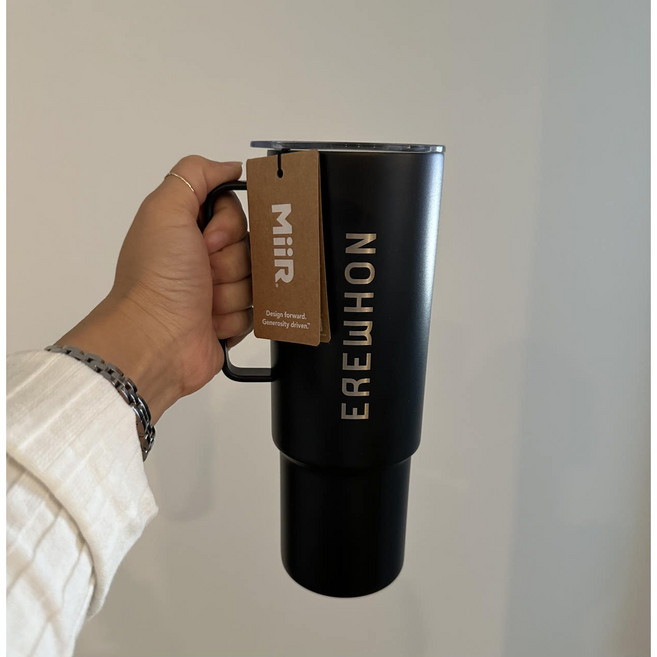 Erewhon 에러헌 텀블러 All Day Stainless Steel Cup w/ Straw 32oz, 1개, 946ml, 블랙