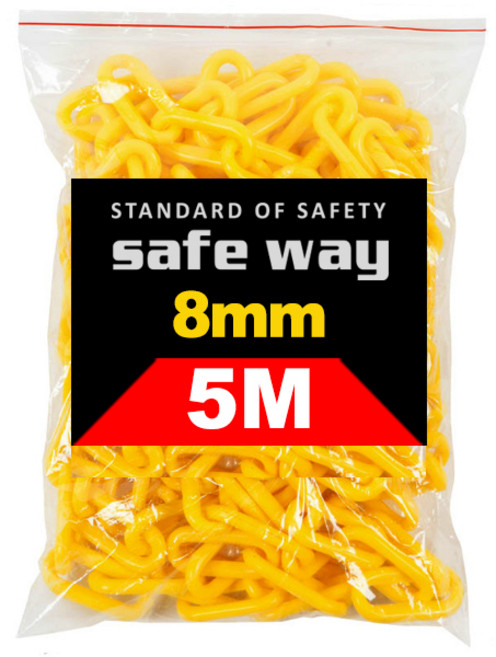 세이프툴 8mm 노랑색 플라스틱체인 5M, 1개