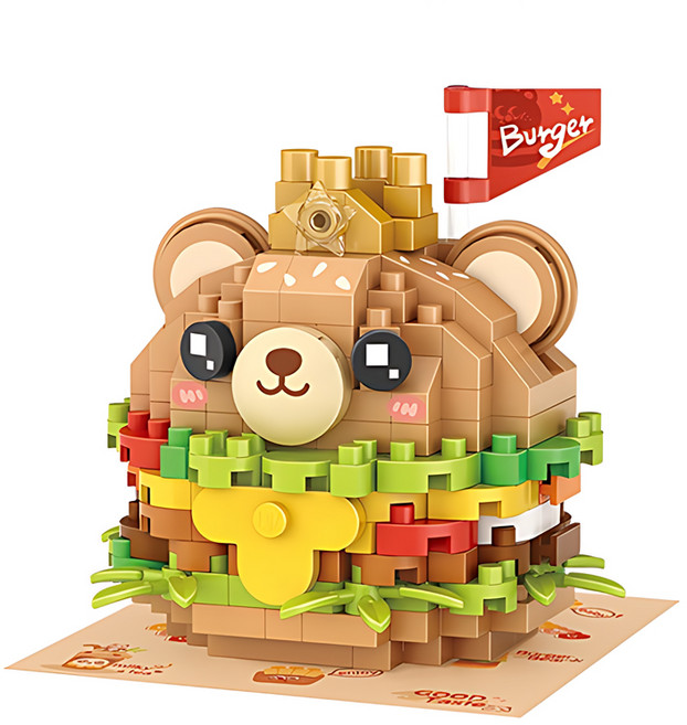 LOZ 나노블럭 미니블럭 캐릭터 베이비 야옹, 1개