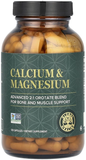 Global Healing 칼슘 & 마그네슘 캡슐 120정, GlobalHealing칼슘마그네슘캡슐120정, 1개 - 쿠팡