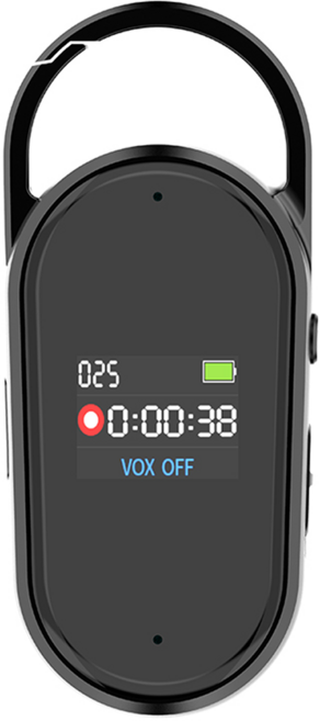 다기록 Da-Girok 컬러 스크린 키체인 음성 자동 녹음기 8GB 고화질, 블랙, PCVR(8GB)