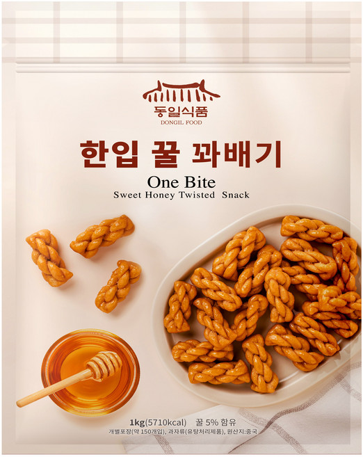 동일식품 미니 한입 꿀꽈배기 약 150개입, 1개, 1kg