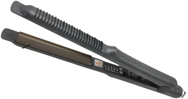 L'AISITE 萊斯特 A138 特窄鈦金C型離子夾 蓬鬆髮根, 黑色, 弧形夾