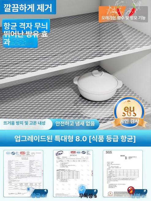 스텐시트지 두꺼운 금속 필름 스티커 도어 리폼 냉장고, 5배 두꺼운 사각 패턴