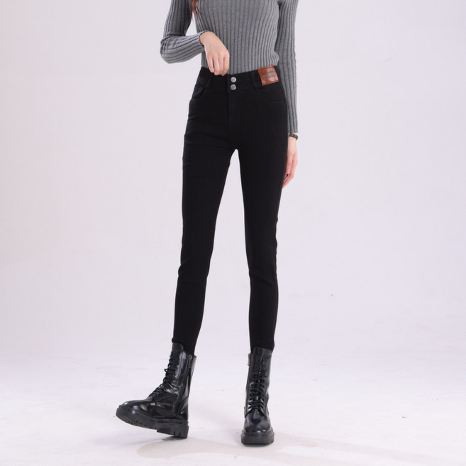 VIISHOW 여성 스판 하이웨스트 스키니진 슬림핏 청바지