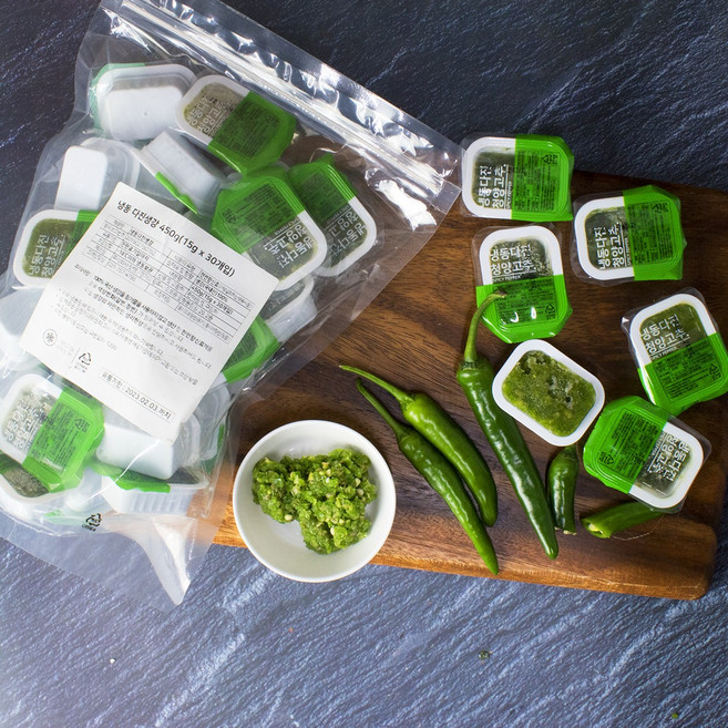 맛템 냉동 다진 청양고추 큐브 (선택) (여행용/캠핑용/가정용), 30개, 15g