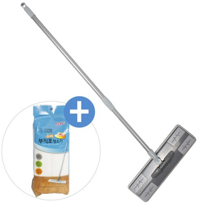 수퍼 부직포 청소기+부직포 청소포 50매입 1P, 없음, 없음