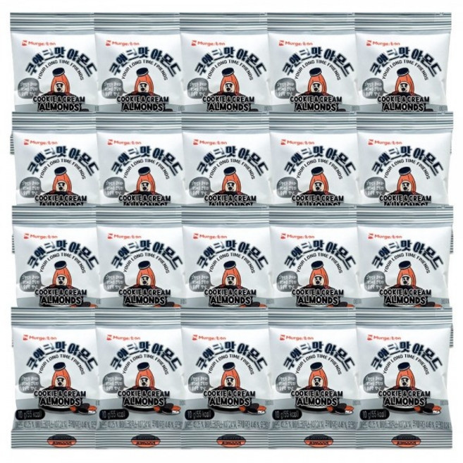 머거본 1팩 유치원 아몬드 간식 10g 20개 쿠앤크맛 선물, 1개, 1g