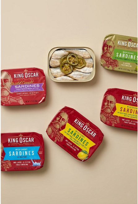 King Oscar 野生捕撈沙丁魚 特級初榨橄欖油漬, 106g, 1個