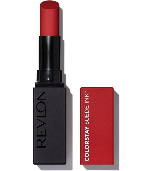 REVLON 르브론 컬러스테이 스웨이드 잉크 립스틱 001 갓 인스팅트: 베이지 핑크(예브 브레베) 잘 지워지지 않음 색상 전이 소프트 매트 0.1온스 30ml(2.55g) 립, 빵의 승자 (016), 1개 - 쿠팡
