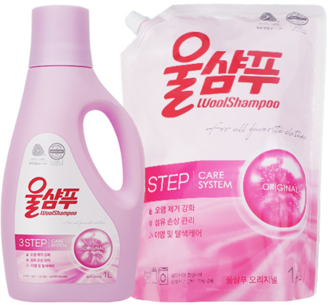 애경 울샴푸 오리지널 용기 1L + 오리지널 리필 1.4L, 단품, 단품