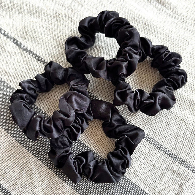 미로즈 쫀쫀 고급 데일리 곱창밴드 새틴 머리 끈