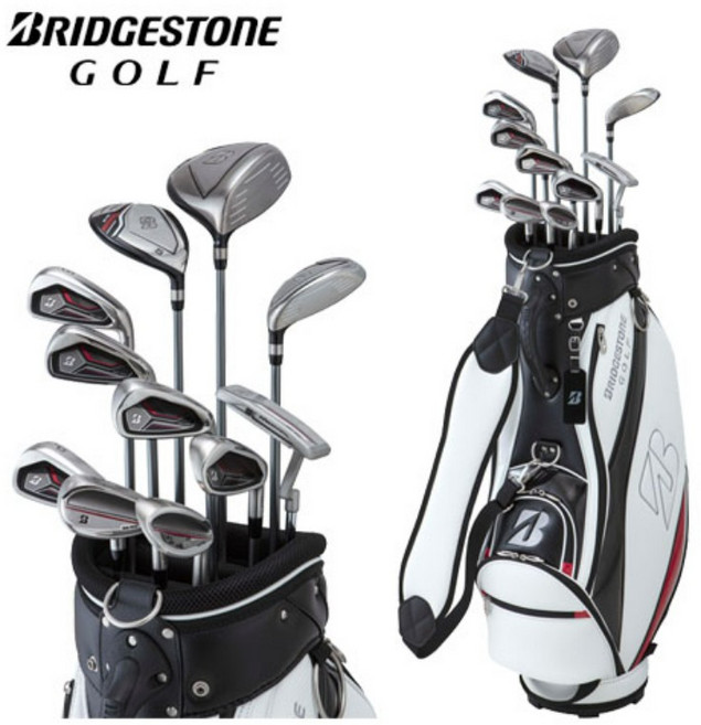 브리지스톤 골프채 풀세트 11개 BG-100 BG100 캐디백 포함 남성용, 11개 세트 + CB + R / 카본
