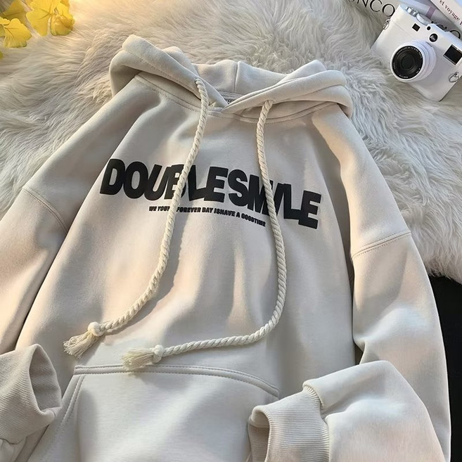 帽T男 情侶帽t大學t男女 美式復古英文字母印花秋冬季連帽上衣連帽衛衣 學生連帽衫韓版日系