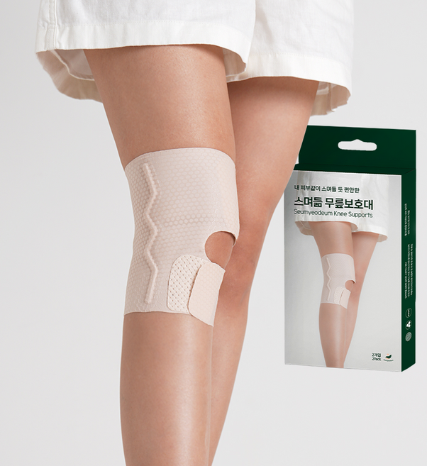 스며듦 얇은 무릎보호대 2개입, 1세트