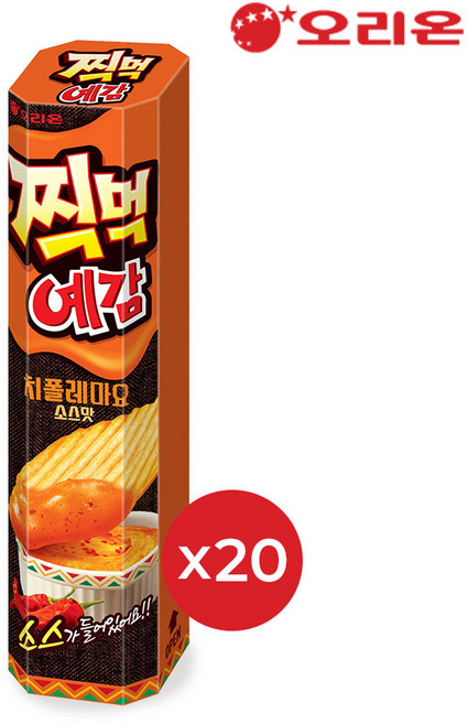오리온 찍먹 예감 치폴레마요 소스맛, 20개, 76g