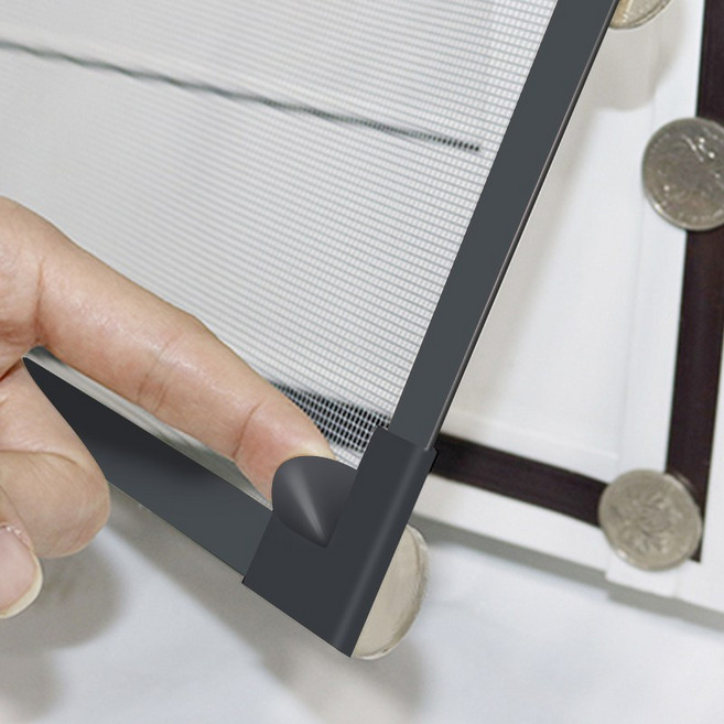 창문형 모기장 방충망 자석 모기망 붙이는 모기장자석 탈부착 간편 DIY, 100 x 100cm * 화이트 원사+다크 그레이 프레