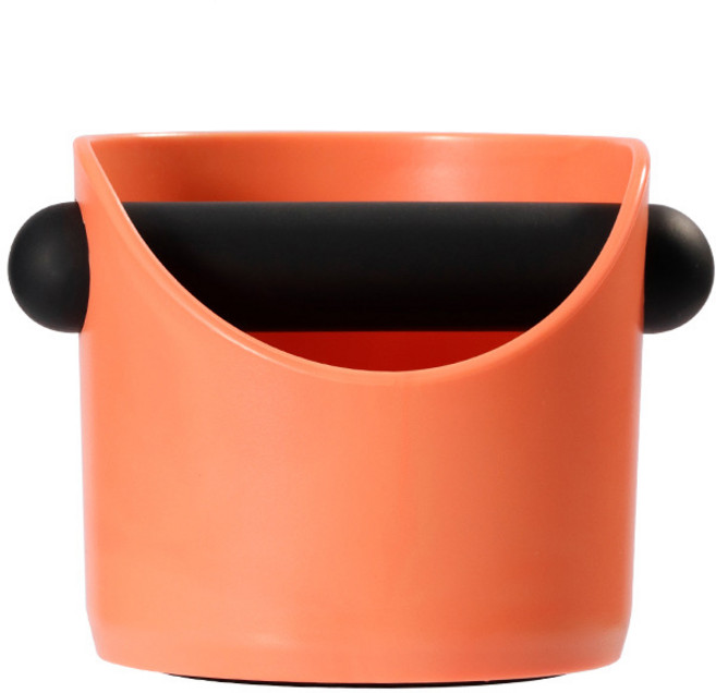 미니 커피분말 넉박스 원두 찌꺼기통 커피쓰레기 수납통 템핑박스 홈카페 커피용품, 오렌지, 1개