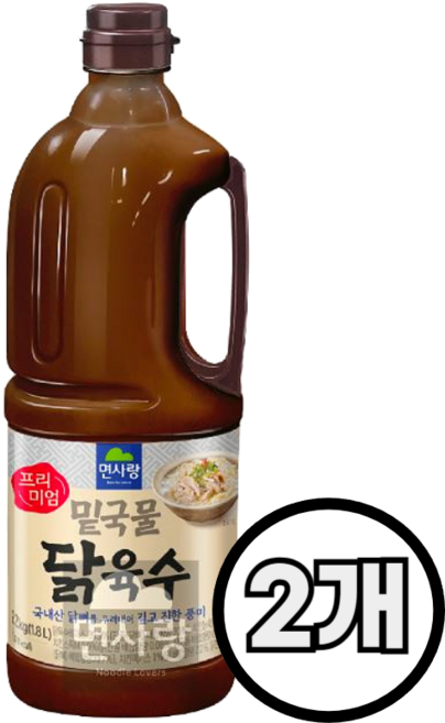 면사랑 밑국물 닭육수 2.2kg 실온, 2개